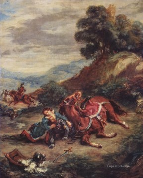 ウジェーヌ・ドラクロワ Painting - ララスの死 1858 ウジェーヌ・ドラクロワ